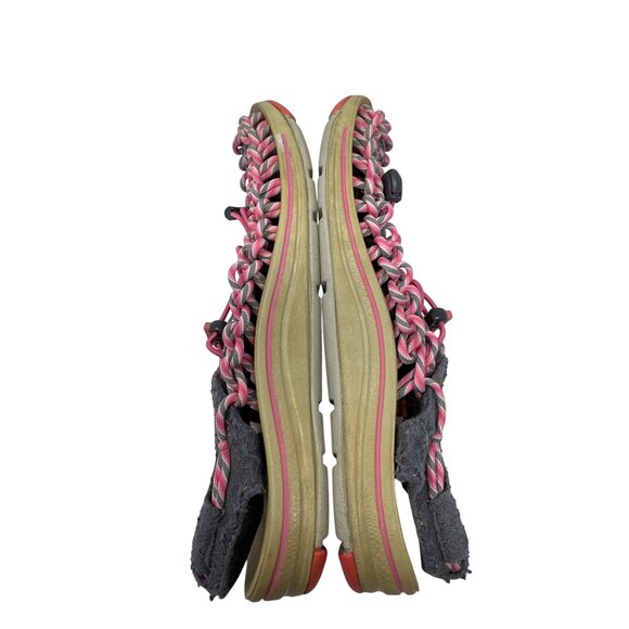 Keen Womens Uneek Sandals Pink & Gray Braided Slip On Sandals Size 7.5 - Picture 9 of 12